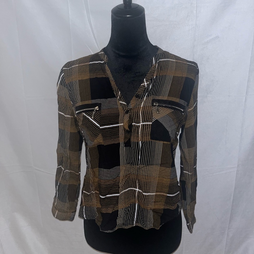 Black & Brown Blouse